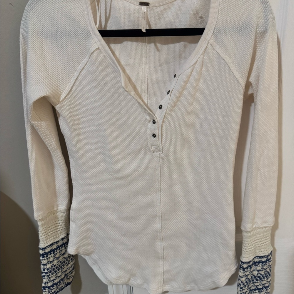 Free People Waffle long sleeve